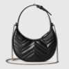 Túi Gucci dáng bầu màu đen logo bạc chính hãng NTG034 2026 Túi Gucci dáng bầu màu đen logo bạc chính hãng NTG034 2026