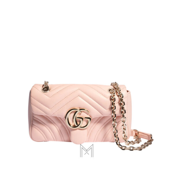 Túi Gucci dây xích màu hồng pastel chính hãng NTG032