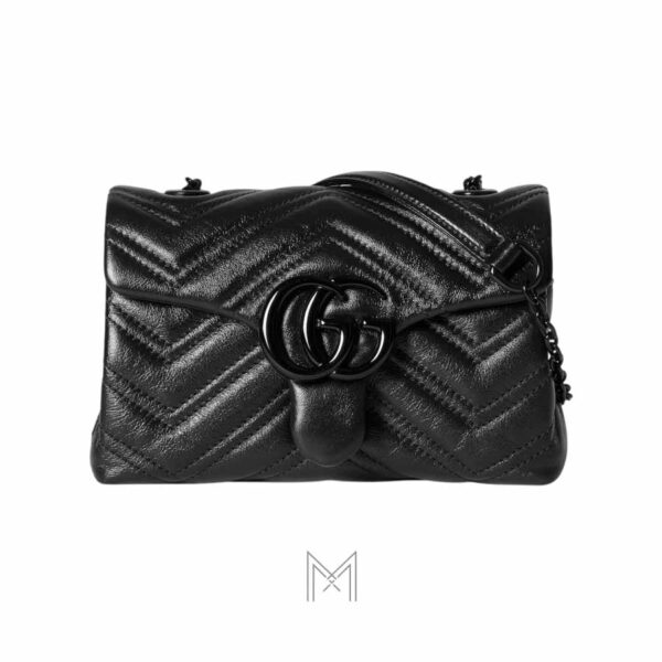 Túi Gucci màu đen logo đen hàng hiệu chính hãng NTG007