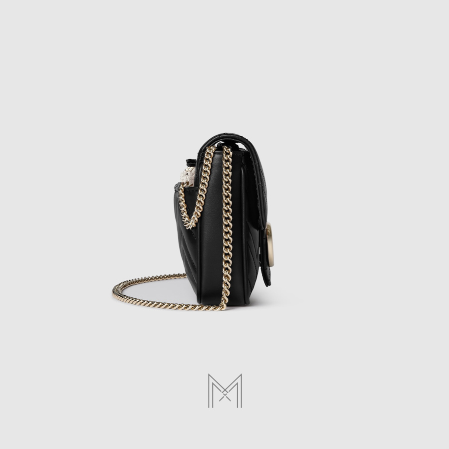 Túi Gucci màu đen dây xích chính hãng NTG027 2026 Túi Gucci màu đen dây xích chính hãng NTG027 2026