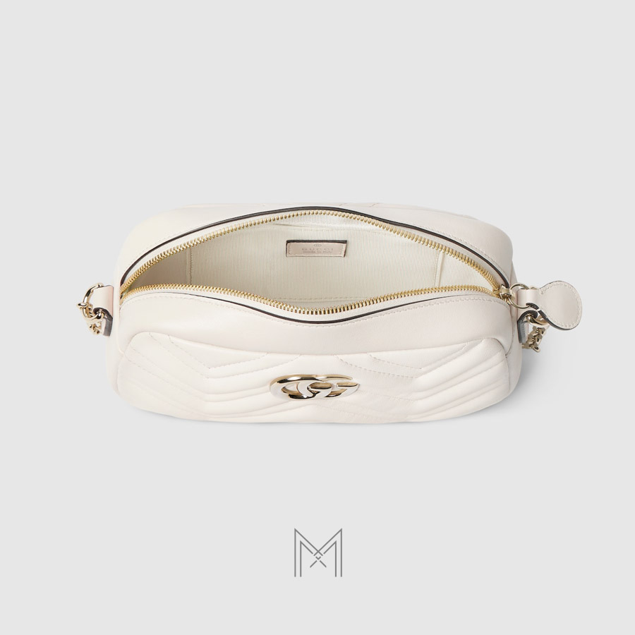 Túi Gucci đeo chéo màu trắng logo bạc chính hãng NTG041 2026 Túi Gucci đeo chéo màu trắng logo bạc chính hãng NTG041 2026