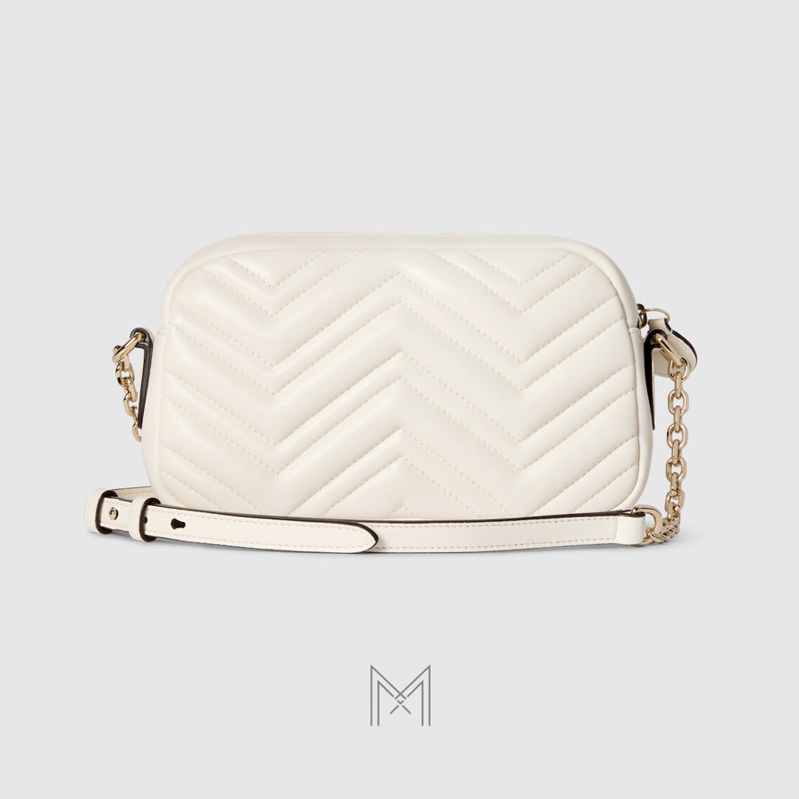 Túi Gucci đeo chéo màu trắng logo bạc chính hãng NTG041 2026 Túi Gucci đeo chéo màu trắng logo bạc chính hãng NTG041 2026