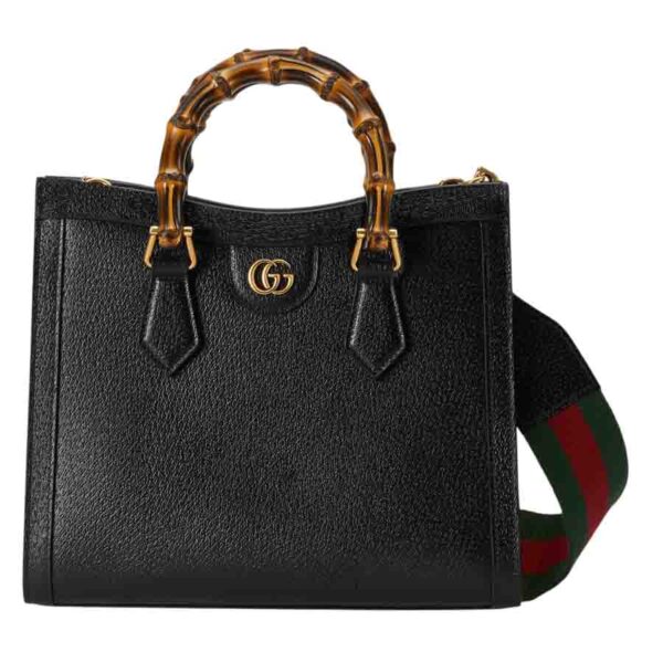 Túi Gucci Diana màu đen logo vàng chính hãng NTG031