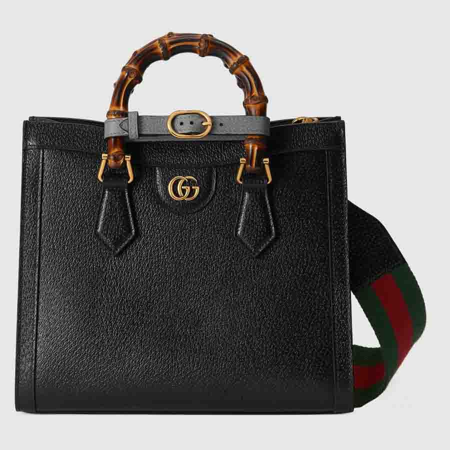 Túi Gucci Diana màu đen logo vàng chính hãng NTG031 2026 Túi Gucci Diana màu đen logo vàng chính hãng NTG031 2026