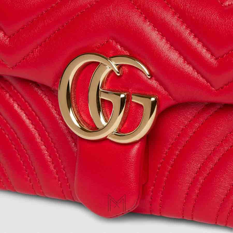 Túi Gucci màu đỏ dây xích vàng chính hãng NTG040 2026 Túi Gucci màu đỏ dây xích vàng chính hãng NTG040 2026