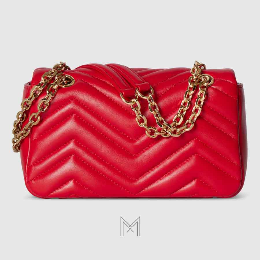 Túi Gucci màu đỏ dây xích vàng chính hãng NTG040 2026 Túi Gucci màu đỏ dây xích vàng chính hãng NTG040 2026