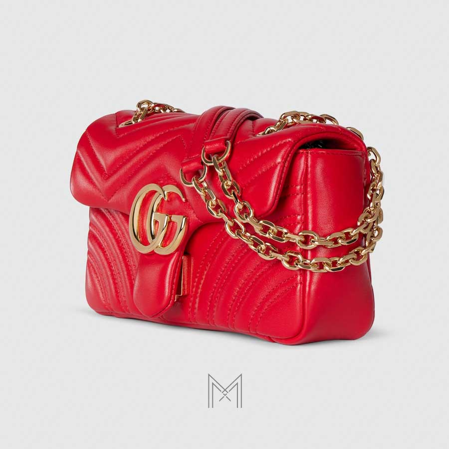 Túi Gucci màu đỏ dây xích vàng chính hãng NTG040 2026 Túi Gucci màu đỏ dây xích vàng chính hãng NTG040 2026