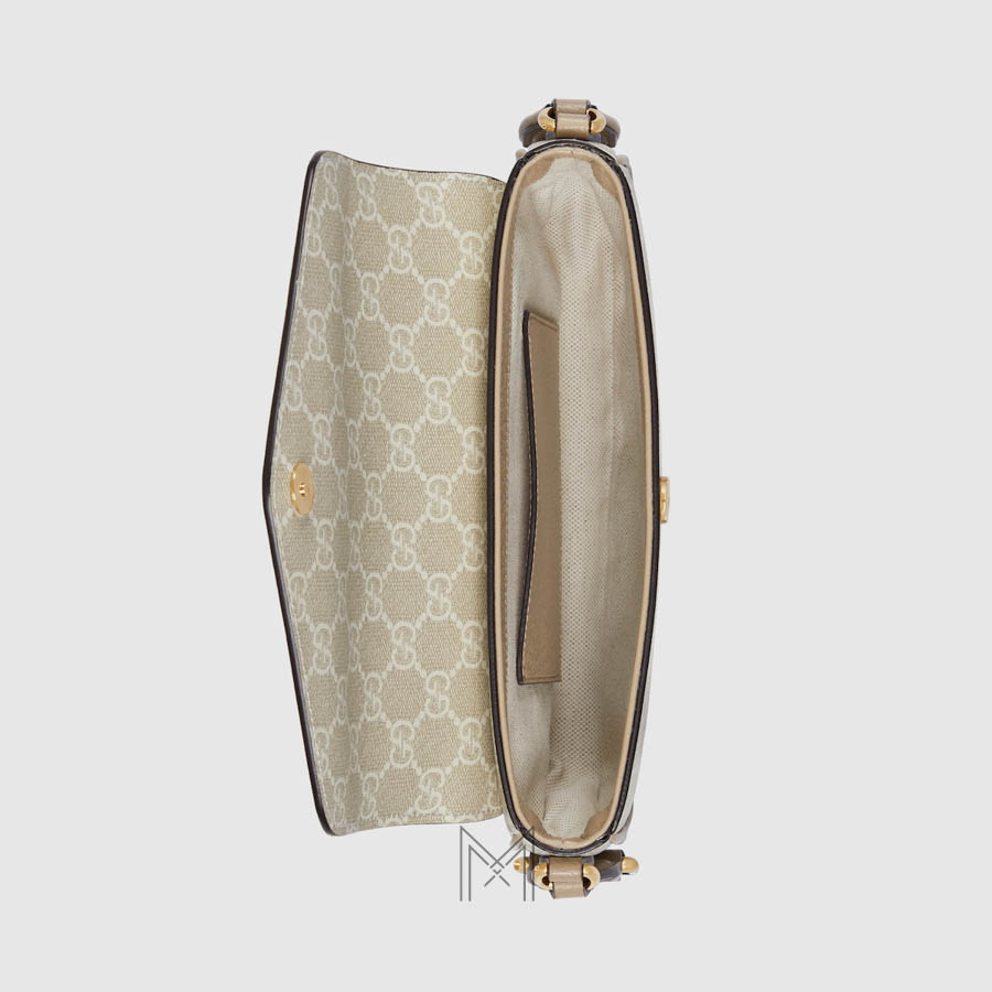 Túi Gucci đựng điện thoại màu be hoạ tiết authentic NTG026 2026 Túi Gucci đựng điện thoại màu be hoạ tiết authentic NTG026 2026