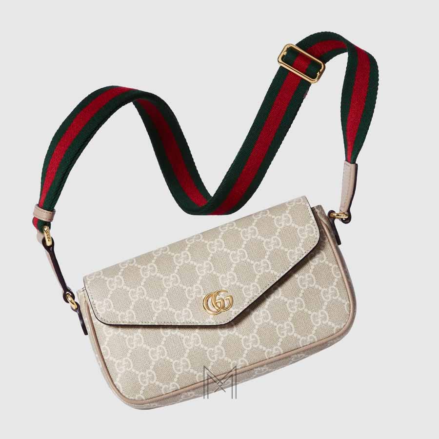 Túi Gucci đựng điện thoại màu be hoạ tiết authentic NTG026 2026 Túi Gucci đựng điện thoại màu be hoạ tiết authentic NTG026 2026