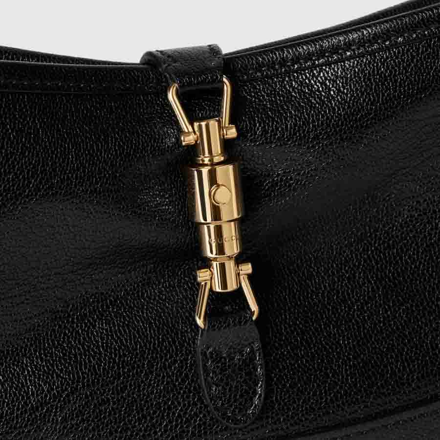 Túi Gucci Jackie 1961 màu đen khoá vàng authentic NTG022 2026 Túi Gucci Jackie 1961 màu đen khoá vàng authentic NTG022 2026