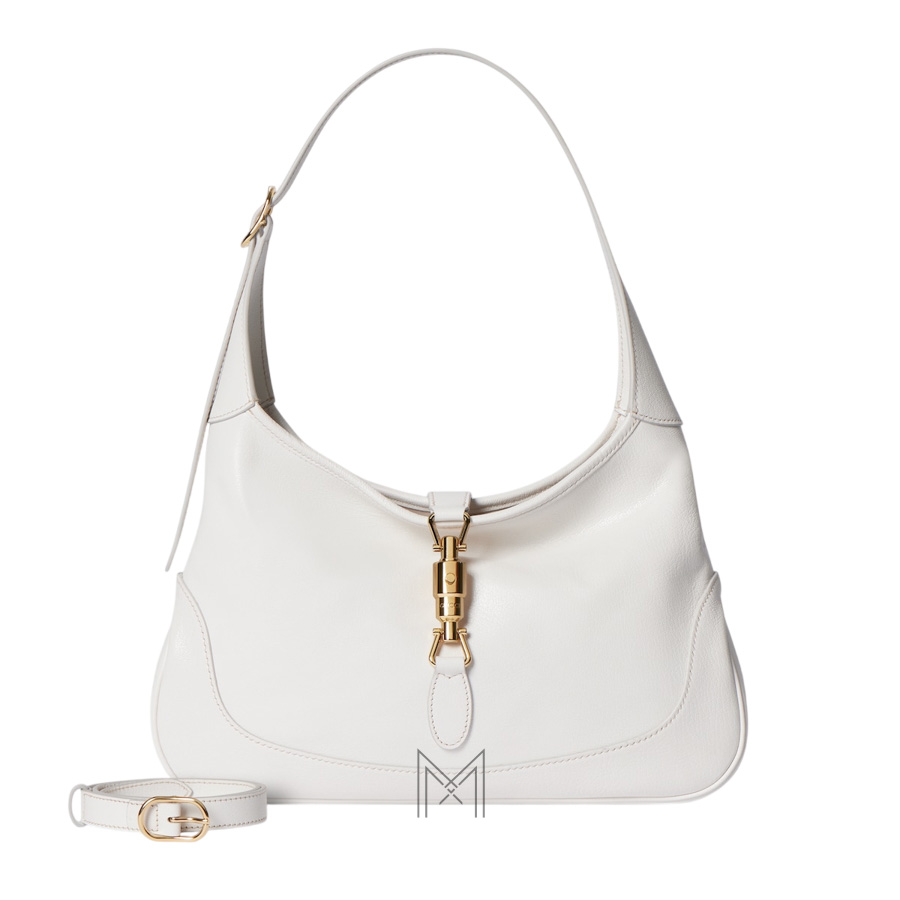 Túi kẹp nách Gucci màu trắng khoá vàng chính hãng NTG039 2026 Túi kẹp nách Gucci màu trắng khoá vàng chính hãng NTG039 2026