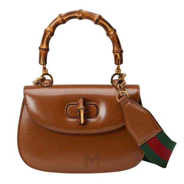 Túi xách Gucci màu nâu da trơn authentic NTG020