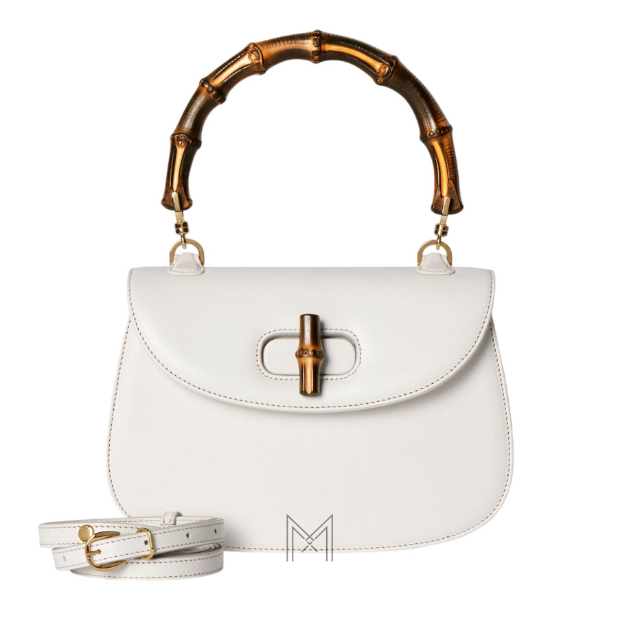 Túi xách đeo chéo Gucci quai gỗ màu trắng authentic NTG017 2026 Túi xách đeo chéo Gucci quai gỗ màu trắng authentic NTG017 2026