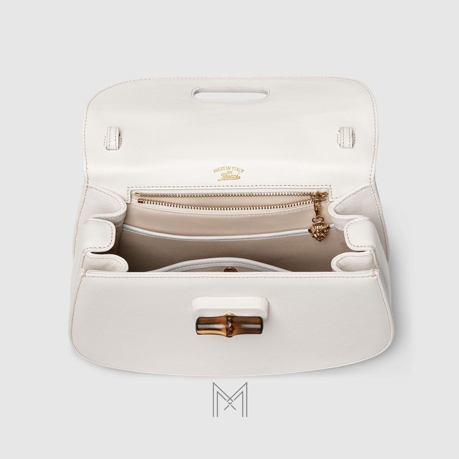 Túi xách đeo chéo Gucci quai gỗ màu trắng authentic NTG017 2026 Túi xách đeo chéo Gucci quai gỗ màu trắng authentic NTG017 2026