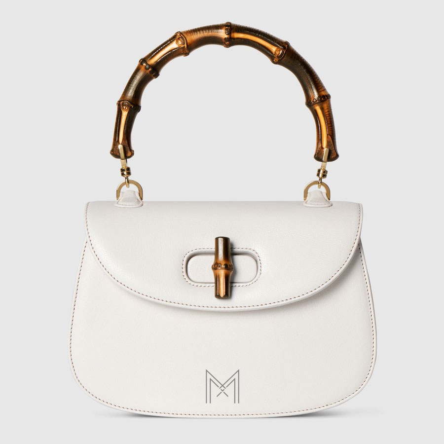 Túi xách đeo chéo Gucci quai gỗ màu trắng authentic NTG017 2026 Túi xách đeo chéo Gucci quai gỗ màu trắng authentic NTG017 2026