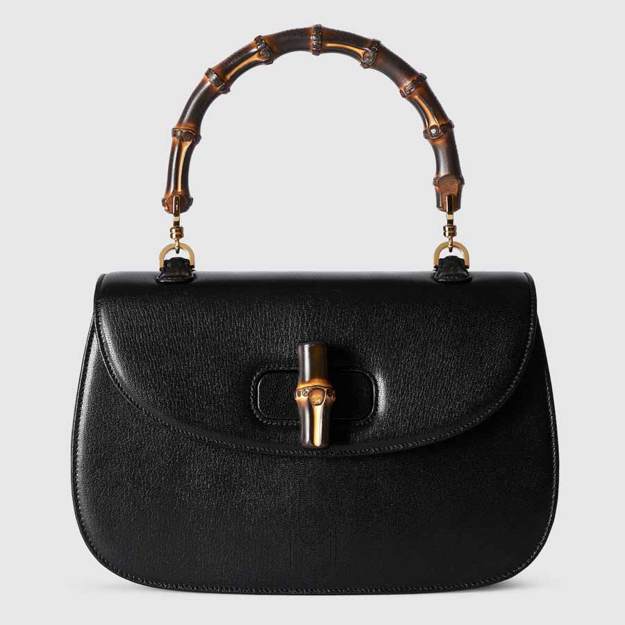 Túi xách đeo chéo Gucci quai trúc màu đen chính hãng NTG016 2026 Túi xách đeo chéo Gucci quai trúc màu đen chính hãng NTG016 2026