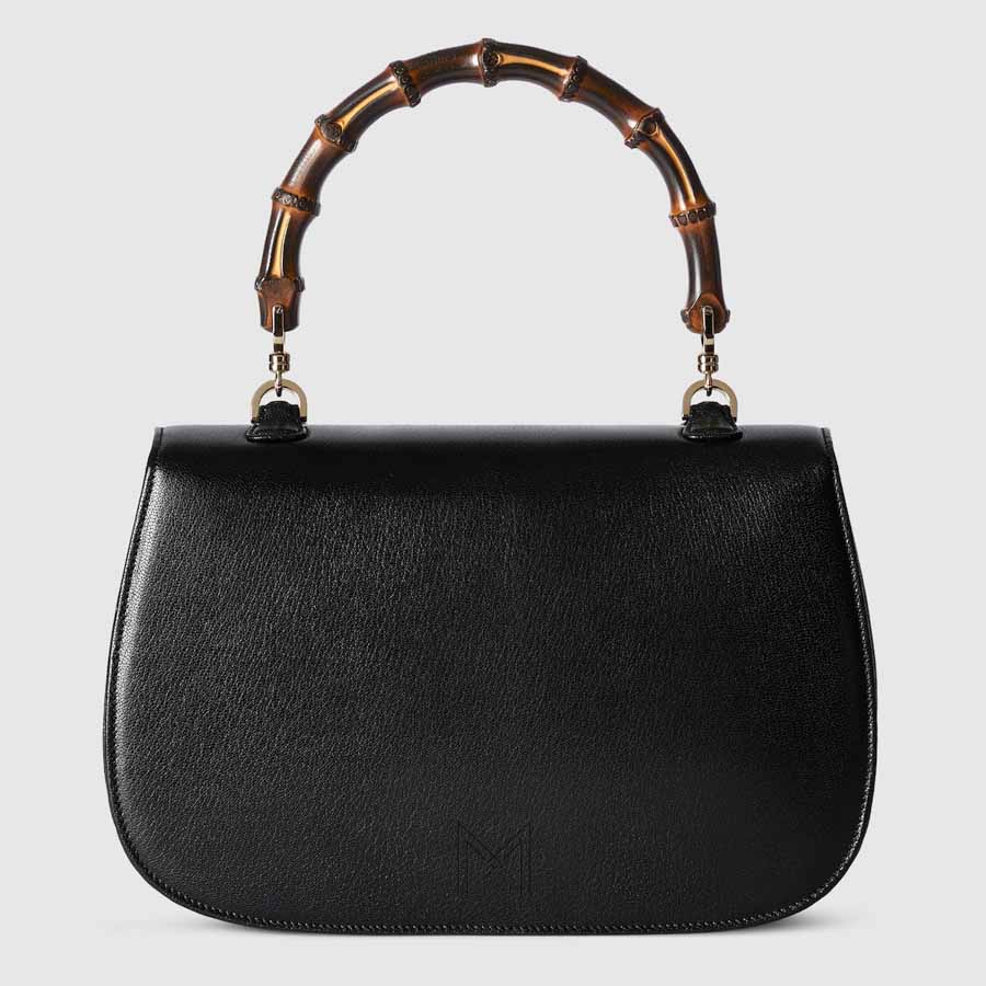 Túi xách đeo chéo Gucci quai trúc màu đen chính hãng NTG016 2026 Túi xách đeo chéo Gucci quai trúc màu đen chính hãng NTG016 2026