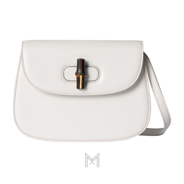 Túi Gucci size 20 màu trắng da trơn chính hãng NTG014