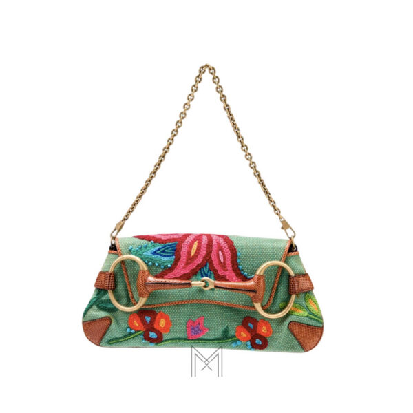 Túi Gucci thổ cẩm dây xích vàng chính hãng NTG010