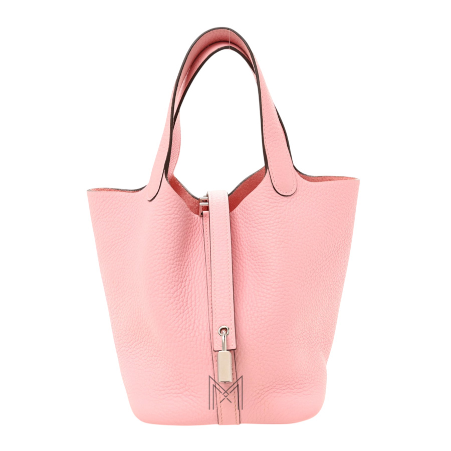 Túi Hermes Hồng Picotin 18 da Taurillon Clemence chính hãng THM11 2026 Túi Hermes Hồng Picotin 18 da Taurillon Clemence chính hãng THM11 2026