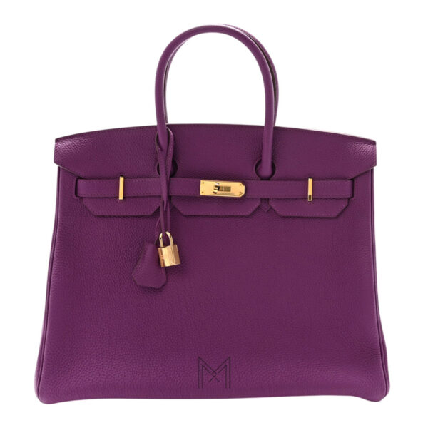 Túi HERMES màu tím Togo Birkin 35 Anemone chính hãng THM14