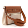 Túi Hermes mini Herbag Zip màu be canvas phối da nâu chính hãng THM16 2026 Túi Hermes mini Herbag Zip màu be canvas phối da nâu chính hãng THM16 2026