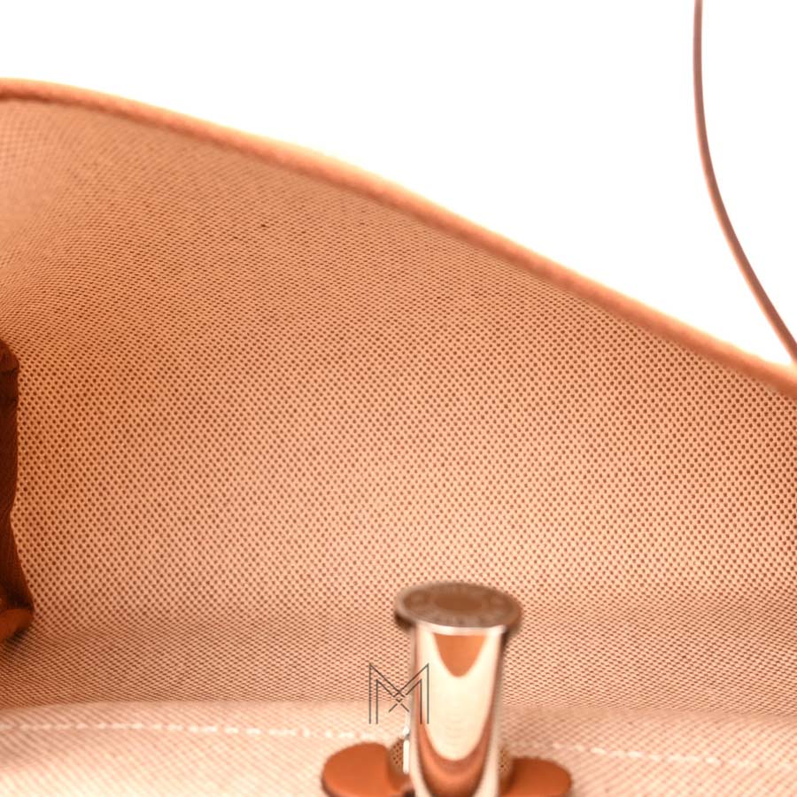 Túi Hermes mini Herbag Zip màu be canvas phối da nâu chính hãng THM16 2026 Túi Hermes mini Herbag Zip màu be canvas phối da nâu chính hãng THM16 2026