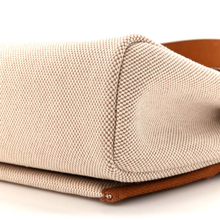 Túi Hermes mini Herbag Zip màu be canvas phối da nâu chính hãng THM16 2026 Túi Hermes mini Herbag Zip màu be canvas phối da nâu chính hãng THM16 2026