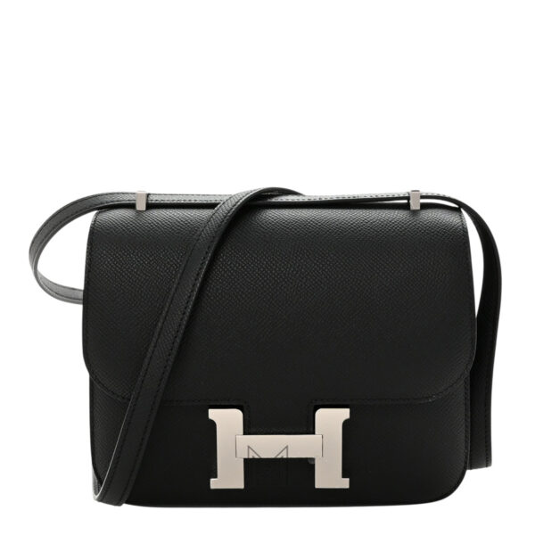 Túi HM sz 18 đeo chéo HERMES Epsom Constance màu đen chính hãng THM27