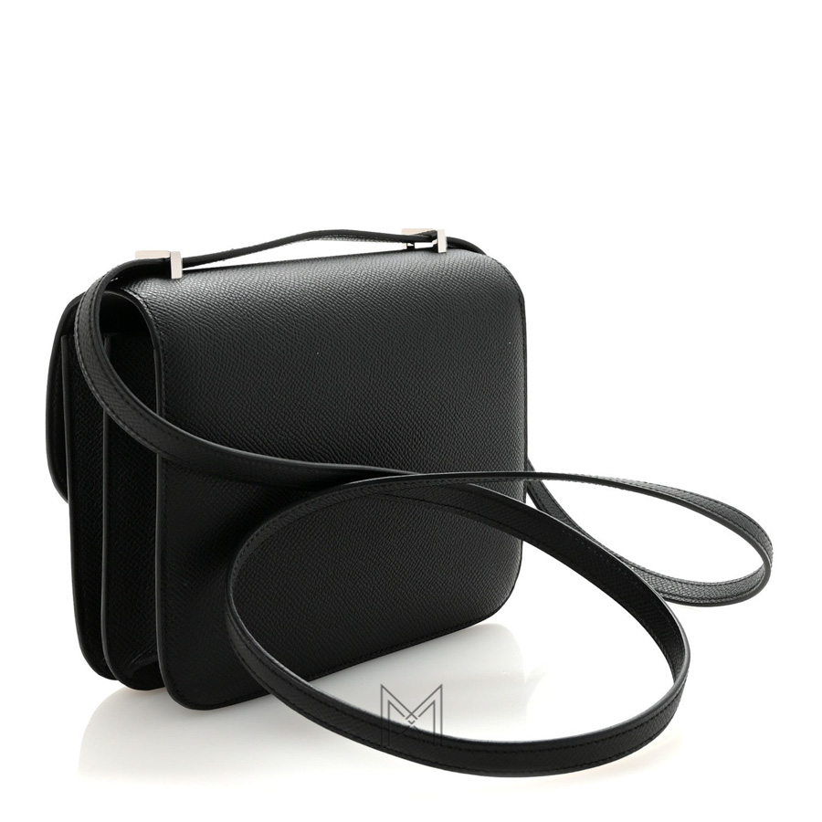 Túi HM sz 18 đeo chéo HERMES Epsom Constance màu đen chính hãng THM27 2026 Túi HM sz 18 đeo chéo HERMES Epsom Constance màu đen chính hãng THM27 2026