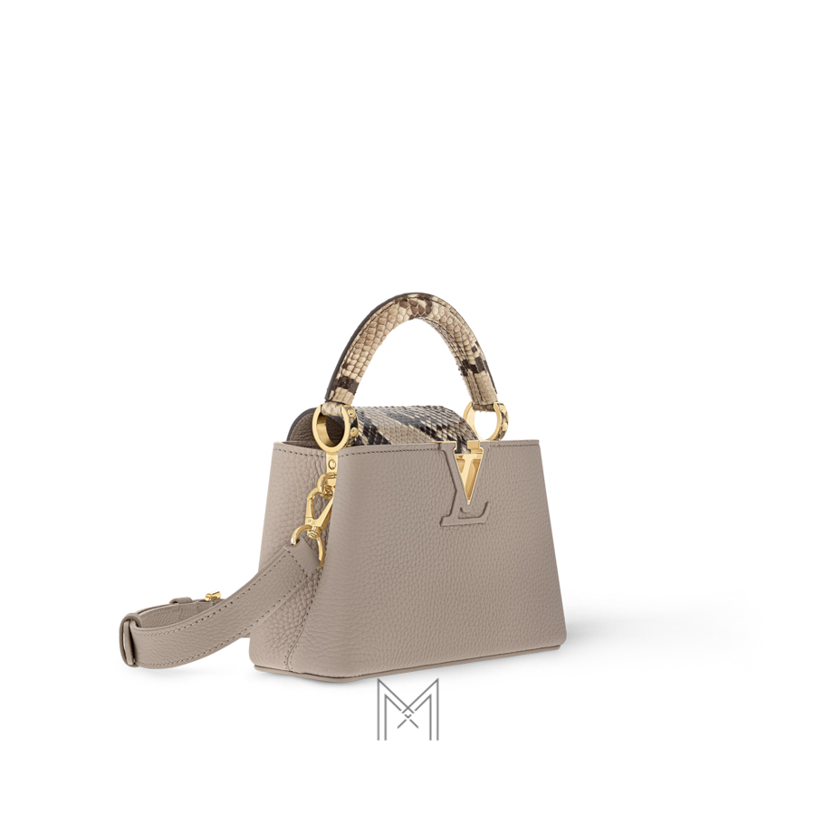 Túi Xách Louis Vuitton Capucines Da Rắn Phối Màu Be Chính Hãng CC 014 2026 Túi Xách Louis Vuitton Capucines Da Rắn Phối Màu Be Chính Hãng CC 014 2026