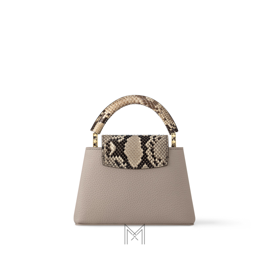 Túi Xách Louis Vuitton Capucines Da Rắn Phối Màu Be Chính Hãng CC 014 2026 Túi Xách Louis Vuitton Capucines Da Rắn Phối Màu Be Chính Hãng CC 014 2026