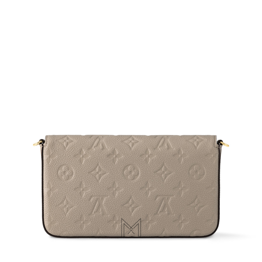 Túi Đeo Chéo Dây Xích LV Màu Xám Be Dập Họa Tiết Monogram Nối Hàng Hiệu LV 0213 2026 Túi Đeo Chéo Dây Xích LV Màu Xám Be Dập Họa Tiết Monogram Nối Hàng Hiệu LV 0213 2026