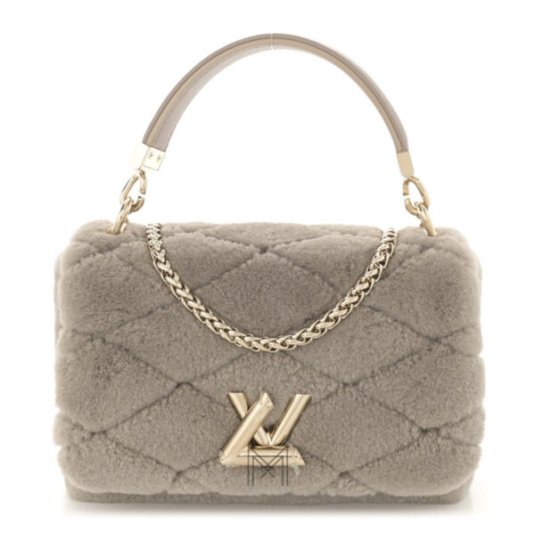 Túi Xách Đeo Chéo LV Hồ Ngọc Hà Màu Xám Be Lông Cừu Authentic CC020