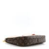 Túi Đeo Chéo LV Multi Pochette Nâu Monogram Phối Dây Hồng Auth LV 345 2026 Túi Đeo Chéo LV Multi Pochette Nâu Monogram Phối Dây Hồng Auth LV 345 2026
