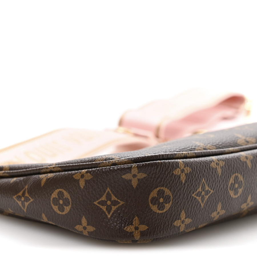 Túi Đeo Chéo LV Multi Pochette Nâu Monogram Phối Dây Hồng Auth LV 345 2026 Túi Đeo Chéo LV Multi Pochette Nâu Monogram Phối Dây Hồng Auth LV 345 - Ảnh 7