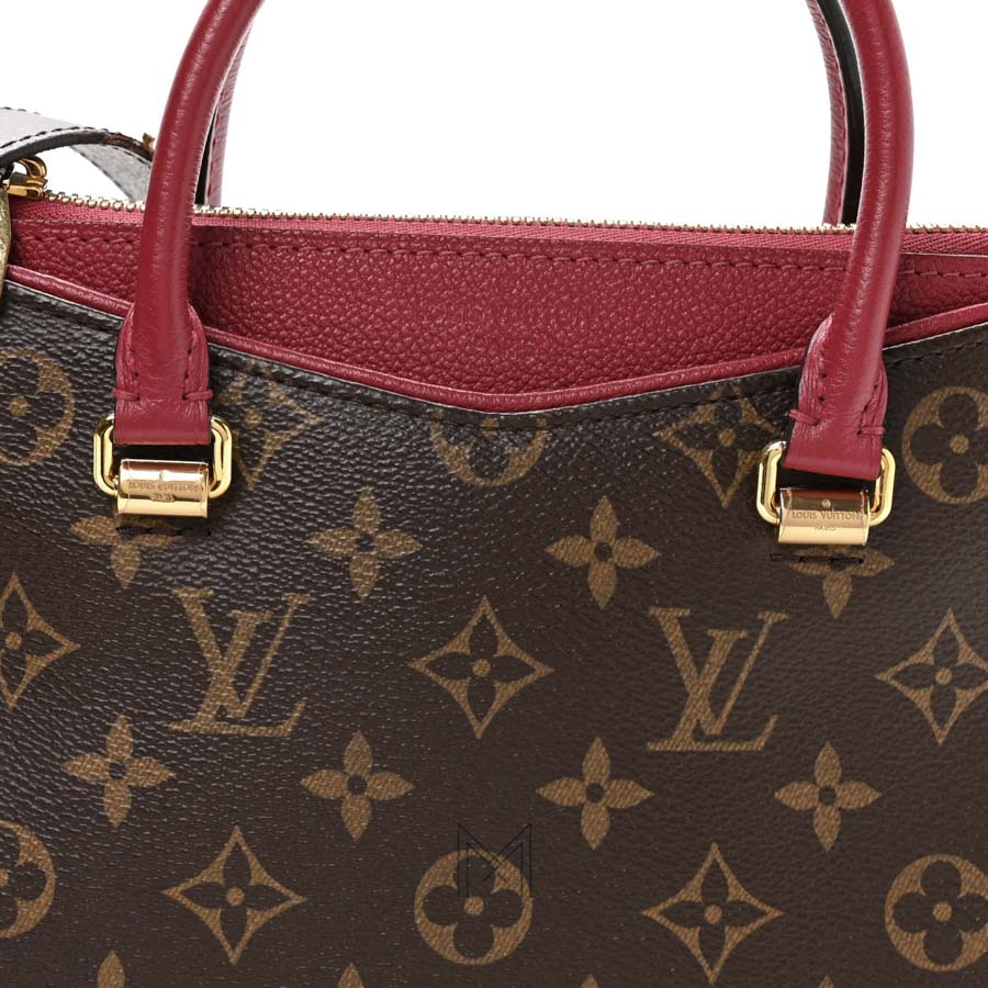 Túi Xách LV Pallas Màu Nâu Monogram Canvas Phối Đỏ Authentic LV 0214 2026 Túi Xách LV Pallas Màu Nâu Monogram Canvas Phối Đỏ Authentic LV 0214 2026