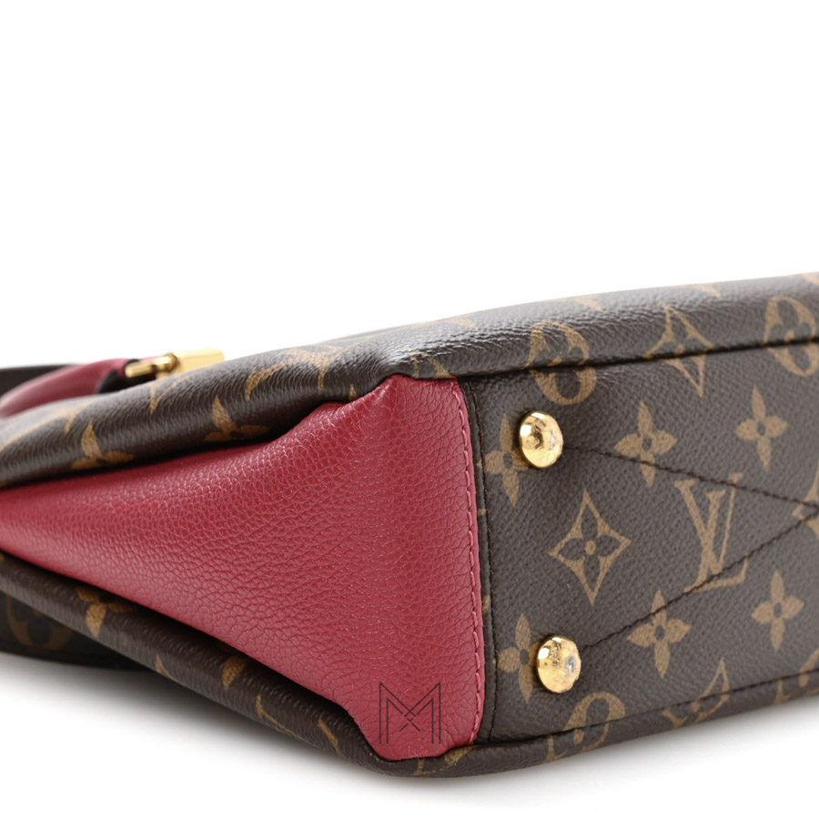 Túi Xách LV Pallas Màu Nâu Monogram Canvas Phối Đỏ Authentic LV 0214 2026 Túi Xách LV Pallas Màu Nâu Monogram Canvas Phối Đỏ Authentic LV 0214 2026
