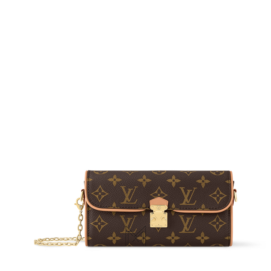 Túi Xách LV Pochette Dây Xích Nâu Monogram Canvas Authentic LV 387 2026 Túi Xách LV Pochette Dây Xích Nâu Monogram Canvas Authentic LV 387 2026