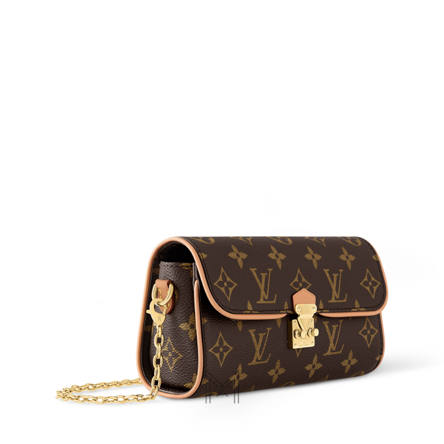 Túi Xách LV Pochette Dây Xích Nâu Monogram Canvas Authentic LV 387 2026 Túi Xách LV Pochette Dây Xích Nâu Monogram Canvas Authentic LV 387 2026