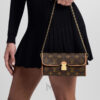 Túi Xách LV Pochette Dây Xích Nâu Monogram Canvas Authentic LV 387 2026 Túi Xách LV Pochette Dây Xích Nâu Monogram Canvas Authentic LV 387 2026