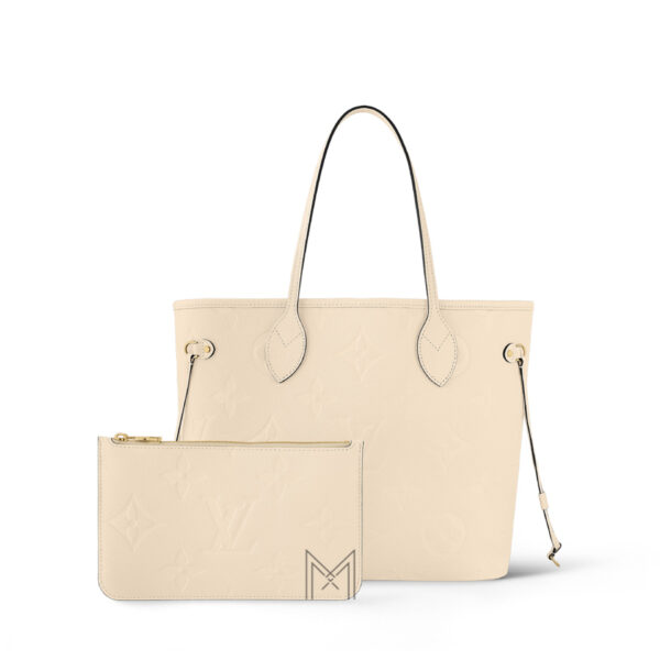 Túi xách tote LV size to màu trắng dập monogram thời trang LV 384
