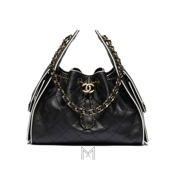 Túi Rút Chanel Màu Đen Da Bê Spring Summer 2026 chính hãng TCN02
