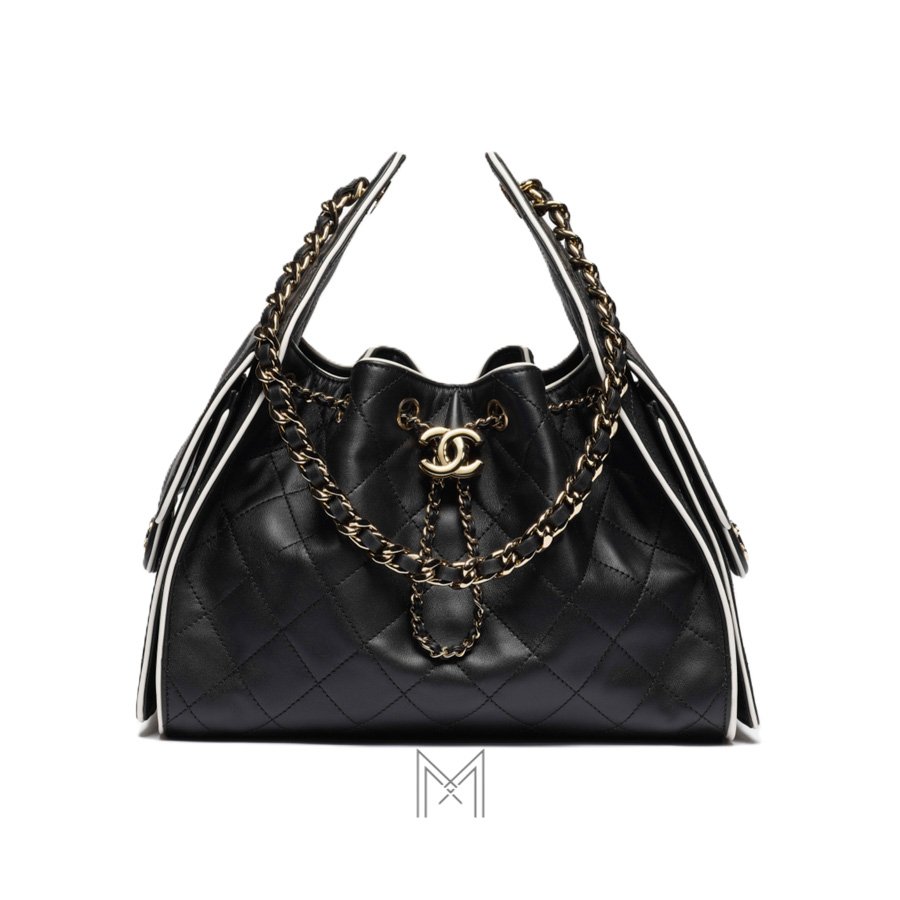Túi Rút Chanel Màu Đen Da Bê Spring Summer 2026 chính hãng TCN02 2026 Túi Rút Chanel Màu Đen Da Bê Spring Summer 2026 chính hãng TCN02 2026