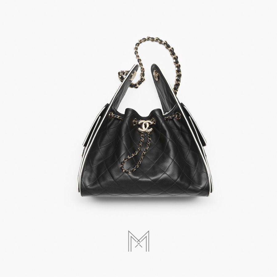 Túi Rút Chanel Màu Đen Da Bê Spring Summer 2026 chính hãng TCN02 2026 Túi Rút Chanel Màu Đen Da Bê Spring Summer 2026 chính hãng TCN02 2026