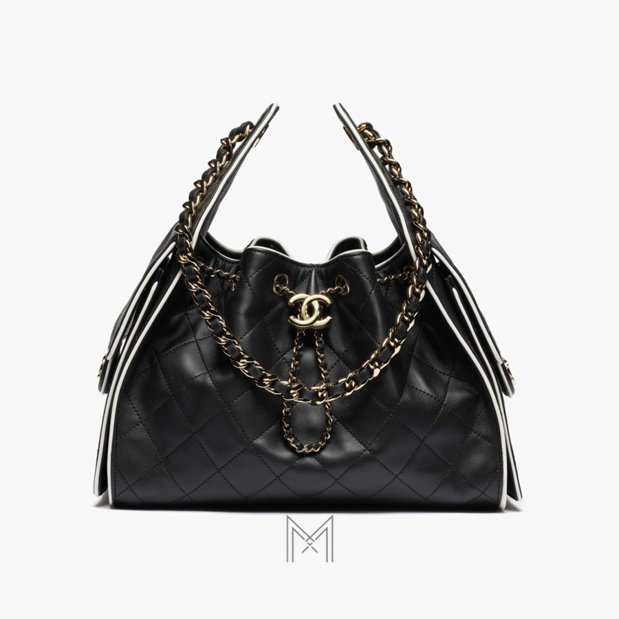 Túi Rút Chanel Màu Đen Da Bê Spring Summer 2026 chính hãng TCN02 2026 Túi Rút Chanel Màu Đen Da Bê Spring Summer 2026 chính hãng TCN02 2026