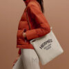 Túi vải Hermes màu be canvas phối quai da bê Swift chính hãng THM29 2026 Túi vải Hermes màu be canvas phối quai da bê Swift chính hãng THM29 2026