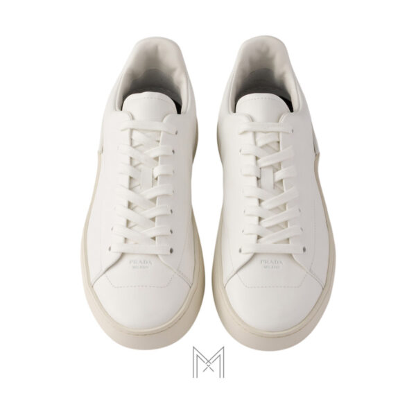 Giày thể thao Prada Court Re-Nylon màu trắng ngà authentic MHNP087