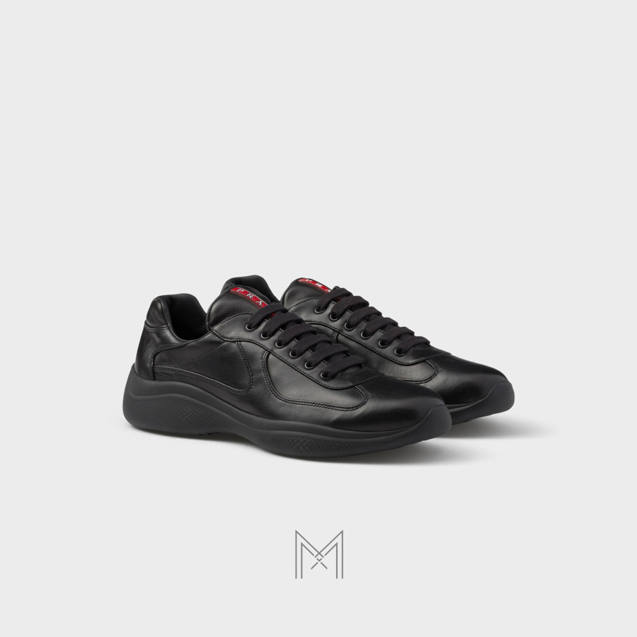 Giày thể thao Prada America's Cup Nappa leather màu đen chính hãng MHNP013 2026 Giày thể thao Prada America's Cup Nappa leather màu đen chính hãng MHNP013 2026