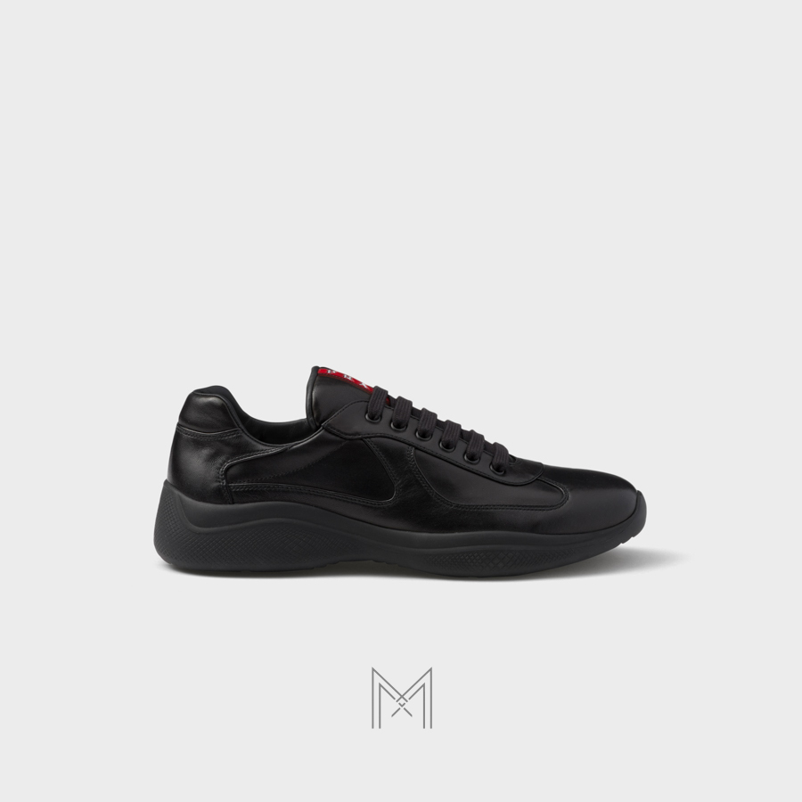 Giày thể thao Prada America's Cup Nappa leather màu đen chính hãng MHNP013 2026 Giày thể thao Prada America's Cup Nappa leather màu đen chính hãng MHNP013 2026